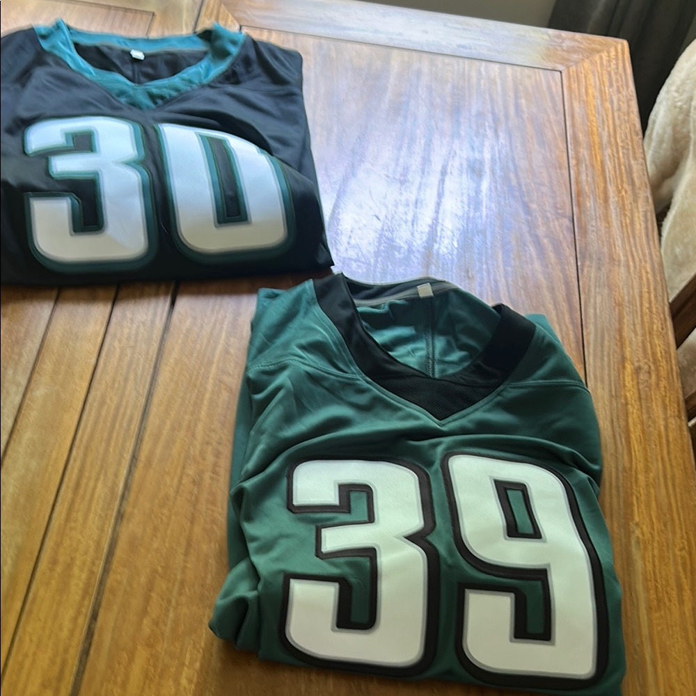 Men's Green and Black Sports Jersey Philadelphia Eagles  size L